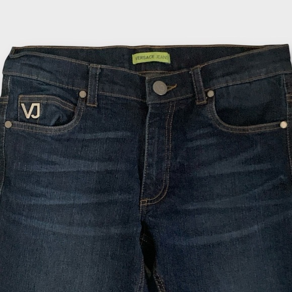 Versace Vintage Y2K Dark Wash Skinny Jeans - Picture 2 of 9